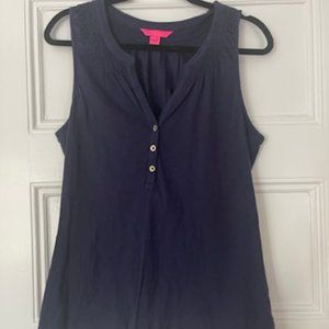 Lilly Pulitzer Navy Essie Top L